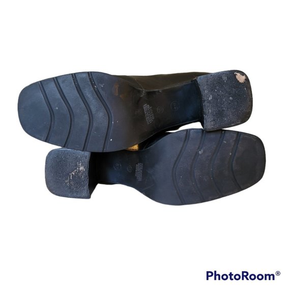 Vintage Cougar Leather Chunky Heel Shoe - Picture 7 of 7